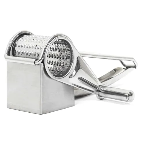 COOK CONCEPT Manuelle Kurbel-Käsereibe Edelstahl 20 cm Silber