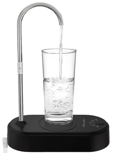 Rosenstein & Söhne Trinkwasserpumpe: Akku-Trinkwasser-Pumpe mit justierbarem Auslass, für Standard-Kanister (Akku Wasserpumpe, Wasserpumpe Camping, Wasserkanister)