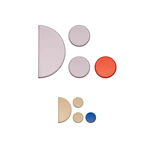 Design Letters Schatz Serviertablett 4 Stück | Runde Stahl-Tabletts mit Pulverbeschichtung | Deko Tablett Entworfen in Denmark | Benutzen als Tray/Schmuck Aufbewahren/Snackteller