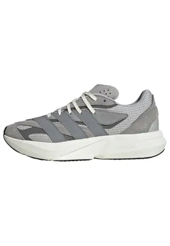 adidas Unisex Lightblaze Schuh Grey Two/Grey Three/Iron Metallic 46 - Herren-Sneaker mit regulärer Passform, aus atmungsaktivem Mesh und edlem Wildleder für optimalen Tragekomfort.