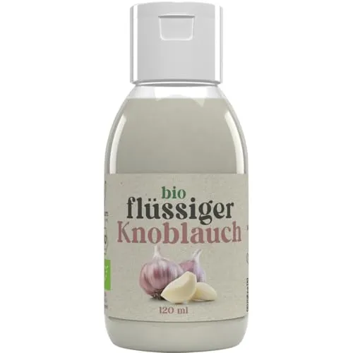 Northern Greens Flüssiger Knoblauch Bio Squeezebottle 120g - Ungemahlene Kräuter & Gewürze: Bio-flüssiger Knoblauch für unverfälschten Geschmack, ohne Kühlung haltbar und ideal für Suppen, Dips und mehr.