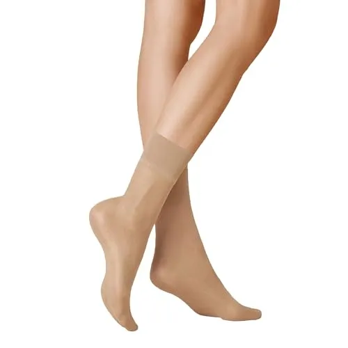 KUNERT Damen Söckchen Satin Look 20 druckfreier Bund 20 DEN Teint 3520 39-42