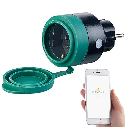 Luminea Home Control Alexa Außensteckdose: Outdoor-WLAN-Mini-Steckdose, für Alexa, Siri & Google Assistant, 16 A (Outdoor Steckdose Smart, Wlansteckdose, Energiemessgerät)