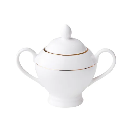 Zuckerdose Zuckerbehälter mit Deckel 300 ml AMBITION AURA GOLD PORZELLAN