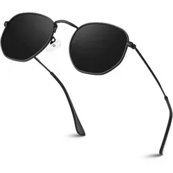 Sunier Sonnenbrille Damen Herren Polarisiert Sechseck Metallrahmen UV400 - Modische Sunier Sonnenbrille mit polarisierten Gläsern und leichtem Metallrahmen. Der UV400 Schutz sorgt für optimale Sicherheit bei sonnigen Aktivitäten. Ideal für jeden Anlass und garantiert ein stilvolles Auftreten.
