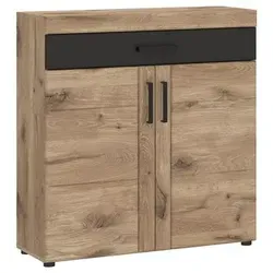 Wójcik Schuhschrank Grano in Holzoptik Braun Eiche