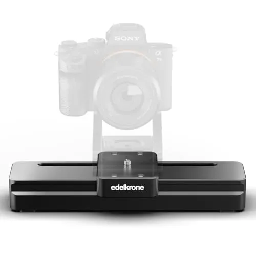 edelkrone SliderONE – motorisierter Kameraschlitten v3 – reibungslose Bewegung – Video Slider SteadyMOVE® Dämpfungstechnologie – Tragbarer Kameraschlider 15 cm – Kamera-Bewegung – Stativ