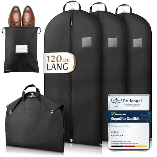 Bruce.® Premium Kleidersack 3er Set 120 x 60 cm von Bruce.