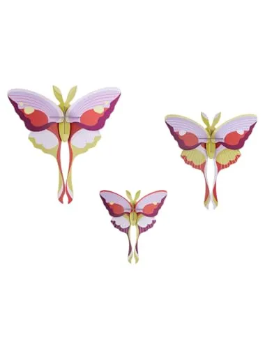 STUDIO ROOF, Wanddeko, Verschiedene Schmetterlinge | Umweltfreundlich und kreatives Geschenk | In vielen Farben (Kometen Schmetterlinge)