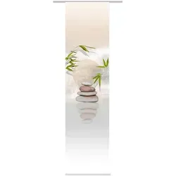 Xxxl Flächenvorhang Benessa, Naturfarben, 60x245 cm - Blickdichter Flächenvorhang in Seidenoptik mit Stein-Motiv, ideal für Privatsphäre und stilvolle Akzente in Ihrem Wohnraum. Maschinenwaschbar und mit Paneelwagen einfach zu handhaben.