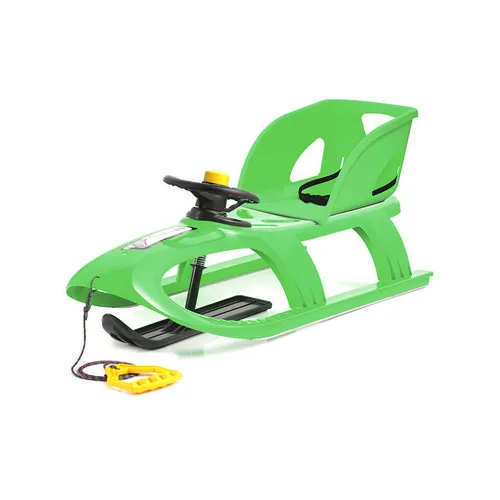 Kinderschlitten mit Lehne und Lenkrad