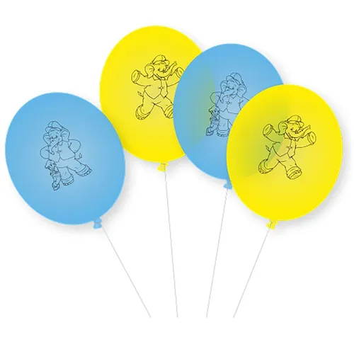 Benjamin Blümchen Luftballons 8 Stück Party-Deko Kindergeburtstag Zubehör