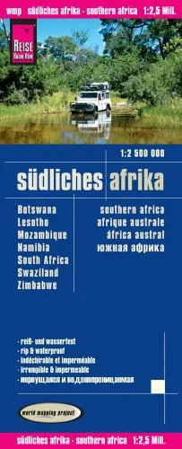 Reise Know-How Landkarte Südliches Afrika (1:2.500.000) : Botswana, Lesotho, Mosambik, Namibia, Südafrika, Swaziland, Simbabwe: world mapping project