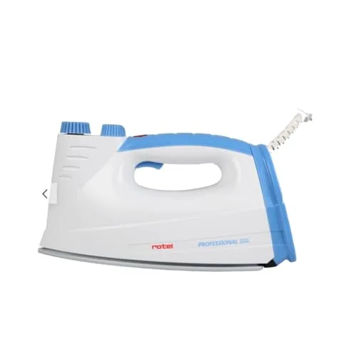 Rotel Professional Extra Dampfbügeleisen - Edelstah- Keramiksohle, 5 bar Dampfdruck, 800W für beste Gleitfähigkeit und umweltfreundliches Bügeln ohne Verbrennen von Textilien