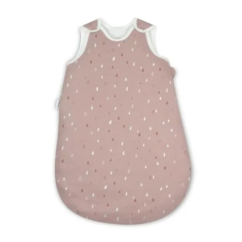 Ehrenkind® Baby Sommerschlafsack Rund | Bio-Baumwolle | Sommer Schlafsack Gr. 74/80 Rose Tropfen | Schlafsack Baby Schlafsack Kinder