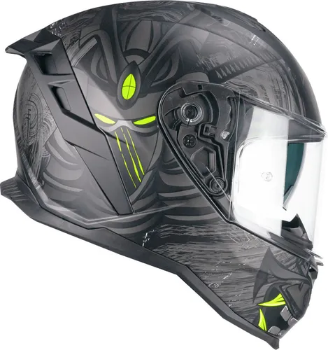Integralhelm CGM 363S SHOT NIPPO Schwarz Matt Fluo Gelb größe L