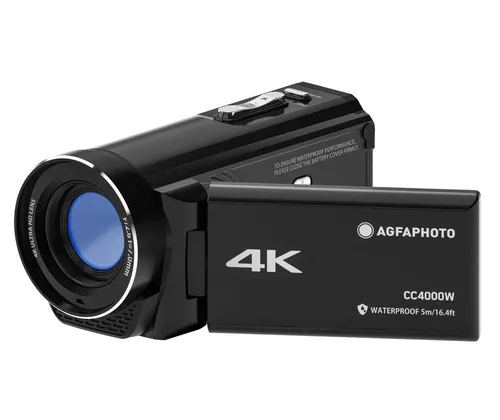 Agfaphoto CC4000W Realimove Camcorder - 4K Wasserdicht - Action-Cam mit 4K Videoauflösung und 24 Megapixel, bruchsicher und wasserfest - ideal für Abenteuer und Outdoor-Aktivitäten.