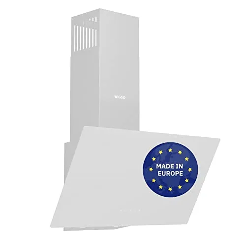 Wiggo Dunstabzugshaube 60cm - Kopffrei, 650m³/h mit Touch-Display - Dunstabzugshaube mit edlem Design und leistungsstarkem Eco Double Vented Air Outlet System für perfekte Absaugung. Flexibel im Abluft- oder Umluftbetrieb und extra leise.
