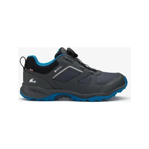 Viking Nator Low GTX BOA Wanderschuhe, Black/Royal Blue, 35 - 100% wasserdicht mit GORE-TEX, idealer Halt und Boa Verschlusssystem für optimalen Komfort bei Outdoor-Aktivitäten.