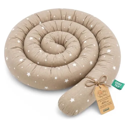 Totsy Baby XXL Bettschlange 400 cm – Dekoratives Stillkissen & Bettumrandung