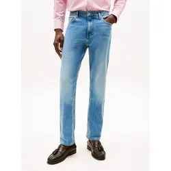 Herren Straight-Jeans TOMMY HILFIGER, Gr. 36, blau (bennet blau) - Stylische Herren-Straight-Jeans von Tommy Hilfiger in knöchellanger Passform. Aus pflegeleichtem Denim mit 99% Baumwolle für optimalen Tragekomfort. Perfekt für lässige und schicke Outfits.