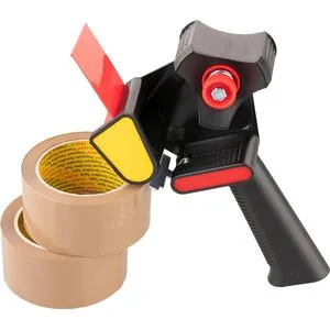 Scotch Handabroller 309R2D für Verpackungsklebeband schwarz + 2 Rollen Klebeband - Klebeprodukte – Praktischer Handabroller für schnelles und geräuscharmes Abwickeln von Verpackungsklebeband, inklusive 2 Rollen für sofortigen Einsatz.