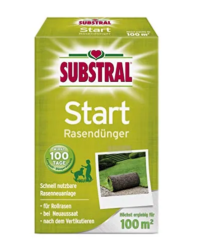 Substral Start Rasendünger 2 kg für 100 m² - Dünger für eine kräftige und grüne Rasenfläche, ideal für die Startdüngung und sorgt für schnelles Wachstum.
