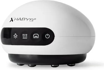 Habys Elektrisches Schröpf – Massagegerät | Vakuum – Massager Sauggerät | Anti-Cellulite Massagegerät mit Infrarot | 5 Gänge | Weiß / Schwarz