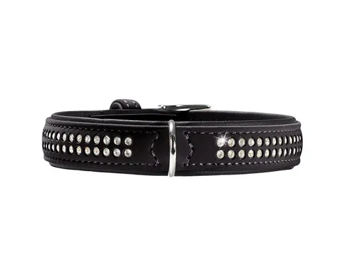 Hunter Hunde-Halsband Softie Deluxe - Tierhalsbänder: Luxus für Ihren Hund mit weichem Kunstleder und funkelnden Strasssteinen für höchsten Tragekomfort und Stil.