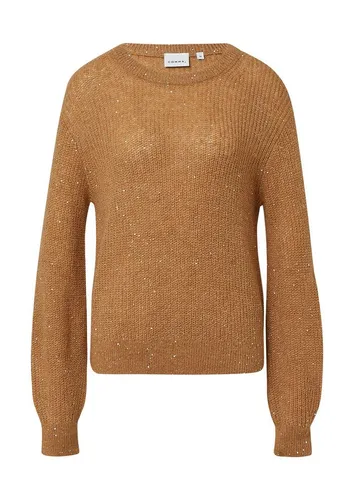 COMMA Strickpullover Damen Gr. 40, milk coffee - Casual Pullover aus 100% pflegeleichtem Polyamid, ideal für entspannte Outfits und einen stylischen Look.