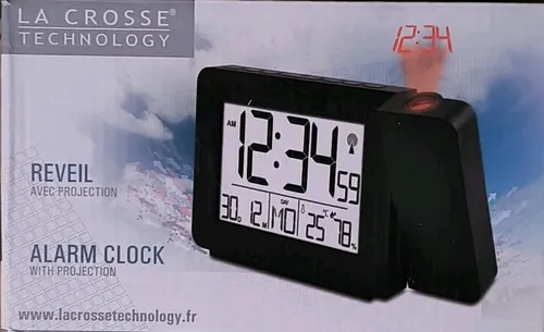 La Crosse Technology Wecker Uhrzeitmesser Heimgeräte WT522 Projektion einfache B
