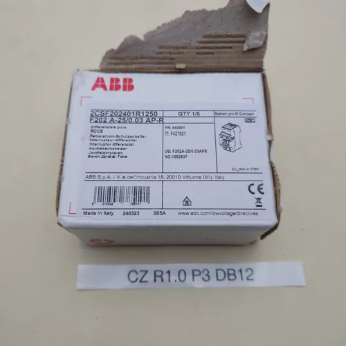 abb-entrelec F202 a-25/0,03AP – 25A Differentialschutzschalter - ESD-Entstörer mit 30mA Fehlerstromschutz, ideal für den Schutz elektrischer Anlagen bei einer Bemessungsspannung von 230V.