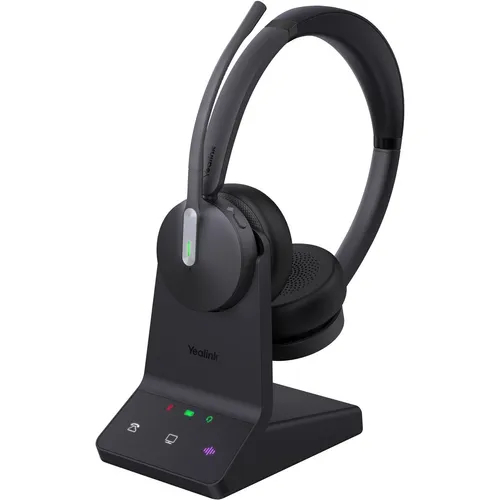 Yealink WH64 Dual - UC Headset - Headset mit dualer Wireless-Technologie (DECT & Bluetooth), ergonomischem Design und Acoustic Shield Technology für kristallklare Kommunikation und bis zu 195 Stunden Standby-Zeit.