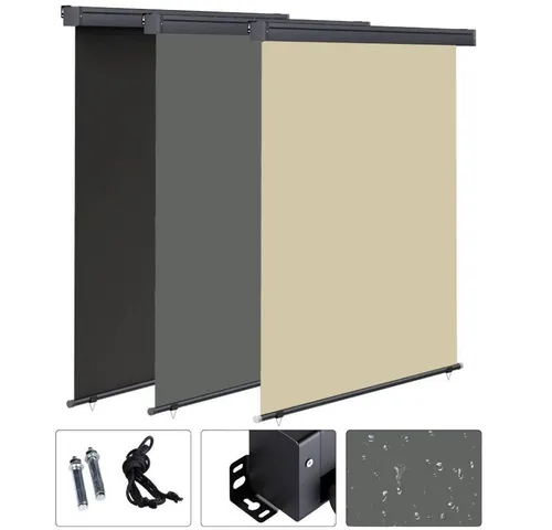 Mucola Senkrechtmarkise - Ausziehbare Balkonmarkise - Balkonsichtschutz, schnelltrocknend, reißfest und windbeständig. Ideal für den Außenbereich mit einfacher Selbstmontage und stabiler Wand- oder Deckenbefestigung.