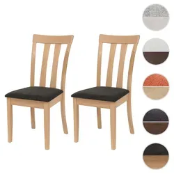2er-Set Esszimmerstuhl HWC-G46 - Bequeme Küchenstühle mit massivem Holzgestell - Stühle aus robustem Kautschukholz mit hoher Rückenlehne und weicher Polsterung. Ideal für Esszimmer, Wohnzimmer oder Küche - vereinen Stil und Komfort.