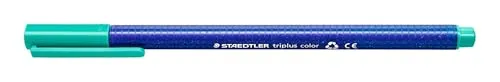 STAEDTLER Filzstifte triplus color, türkis, dreikant, stabile, eindrucksichere Spitze, Linienbreite ca. 1 mm, kindgerecht, hohe Qualität Made in Germany, 10 fibre-tip pens im Kartonetui, 323-54