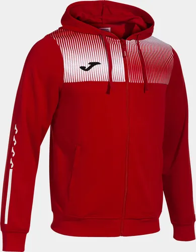 Joma Herren Mit Mann Eco Supernova Kapuzenjacke, Rot / Weiß, XL EU - Trainingsbekleidung mit verstellbarer Kapuze, praktischen Seitentaschen und umweltfreundlichem Material für nachhaltigen Komfort.