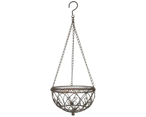 matches21 HOME & HOBBY Blumentopf Korb zum Hängen Rost Ø 25 cm (1 St), Wetterfest, Witterungsbeständig, zum Hängen