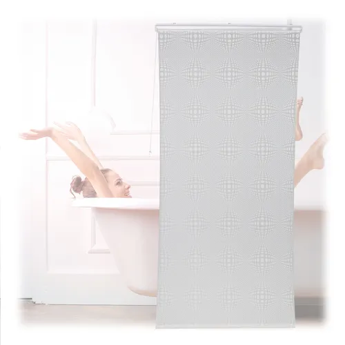 Duschrollo PVC - Duschvorhang für Badezimmer - Praktisches Duschrollo aus PVC mit abstraktem Muster, ideal für modernes Badezimmer. Erhältlich in 120x240cm, schützt vor Spritzwasser und sorgt für Privatsphäre.