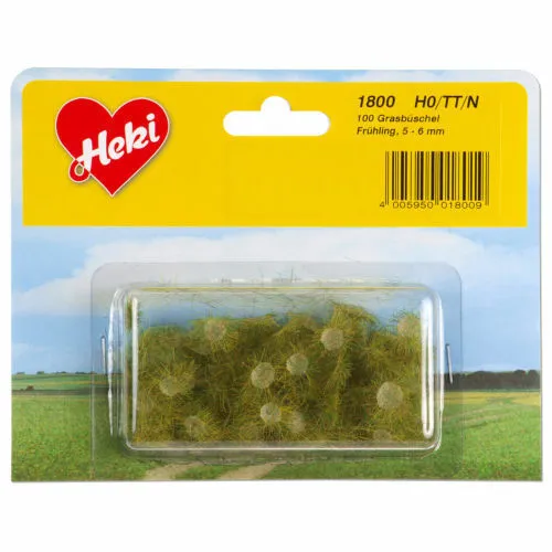 HEKI 1800 Grasbüschel Frühling 5-6 mm 100 Stück NEU