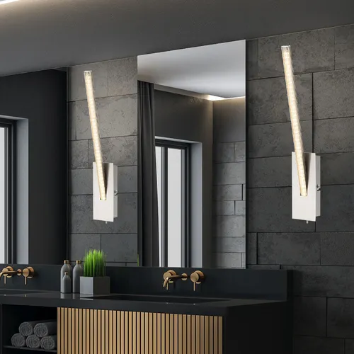 Wandlampe LED Flurleuchte mit K5 Kristallen, 2er Set