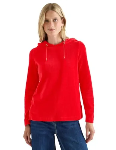 Cecil Damen Cordshirt mit Kapuze – Bequemer Hoodie - Stylisches Cordshirt mit Kapuze und Tunnelzug. Ideal für lässige Outfits, aus einem angenehmen Baumwollmix für besten Tragekomfort.