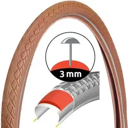 Fahrrad-Reifen Braun Retro Style 28