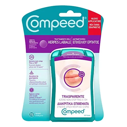 Compeed Herpes Pflaster, transparent, 15 Stück