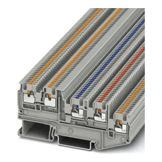 Phoenix Contact Initiatoren- / Aktorenklemme PTIO 1,5/S/4 - Ersatzteile und Zubehör, hochwertige Push-in-Anschlussklemme für einfache und schnelle Verdrahtung mit 5 Anschlüssen und Nennstrom von 13,5 A.