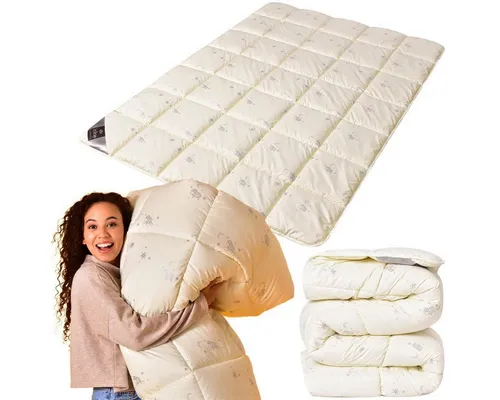 SEI Design Naturfaserbettdecke WOOL Comfort Winter 220x200 - Bettdecken aus 70% Schurwolle und 30% Polyester für kuscheliges Schlafvergnügen, klimatisierend und allergikerfreundlich.