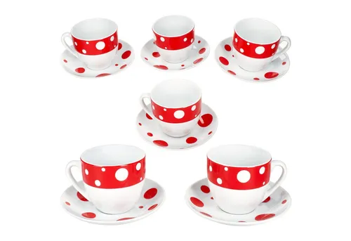 MamboCat Tasse Pula rot – Kaffeetassen Set für 6 Personen in rot von MamboCat