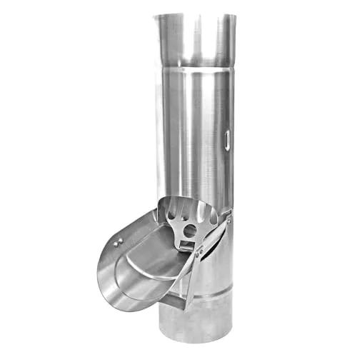 SAREI Regenrohrklappe Verzinkt DN 100 - Gartenentwässerung mit integriertem Sieb gegen Verstopfung – für sauberes Regenwasser und einfaches Sparen bei den Wasserkosten.