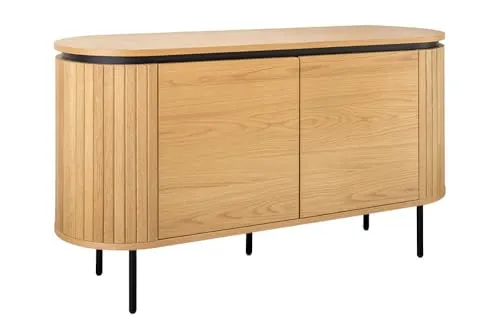 riess-ambiente Sideboard ATELIER 120 cm – Eichen-Optik, modern und stilvoll - Kompakte Kommode mit 4 geschlossenen Fächern, ideal für Wohnzimmer. Schaffe Ordnung und setze stilvolle Akzente in Deinem Zuhause mit diesem eleganten Möbelstück.