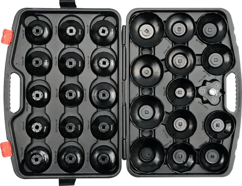 YATO Ölfilterschlüssel YT-0596 - Autoteile; Robuster Ölfilterschlüssel aus Chrom-Vanadium-Stahl, ideal für präzises Arbeiten und eine Schlüsselweite von 65-120 mm.